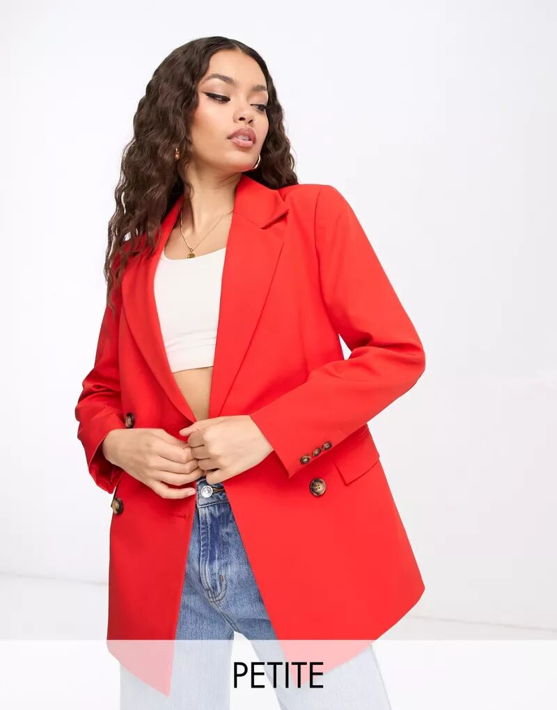 Красный удлиненный приталенный пиджак Miss Selfridge Petite