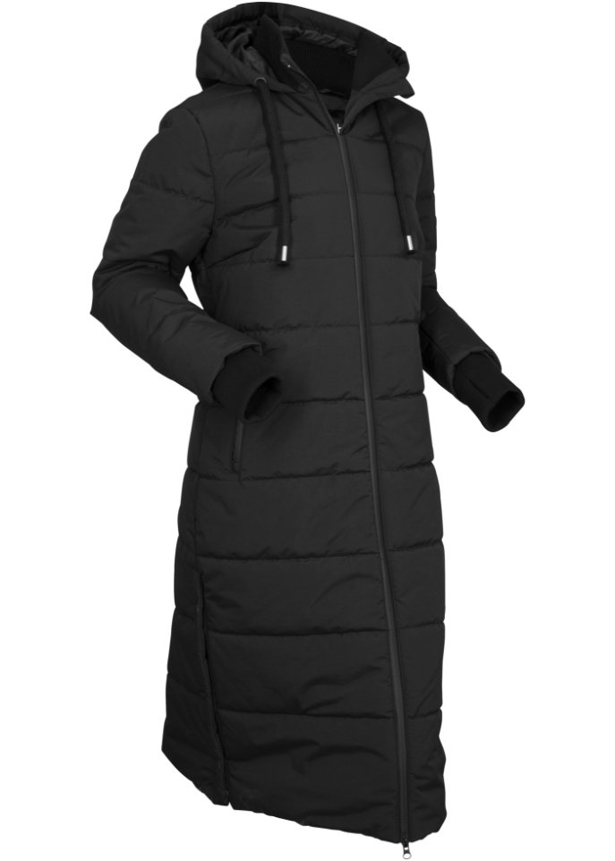 Функциональное уличное стеганое пальто Bpc Bonprix Collection, черный