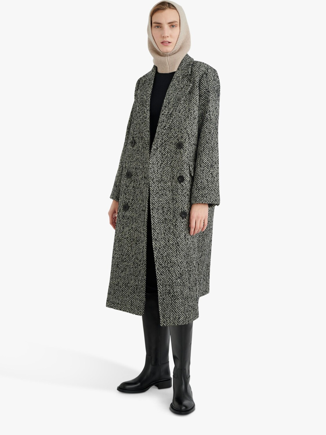 

Пальто до колена InWear Mitzi, черный/белый