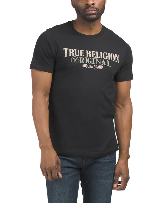 

Базовая футболка с круглым вырезом с мульти-логотипом True Religion, черный
