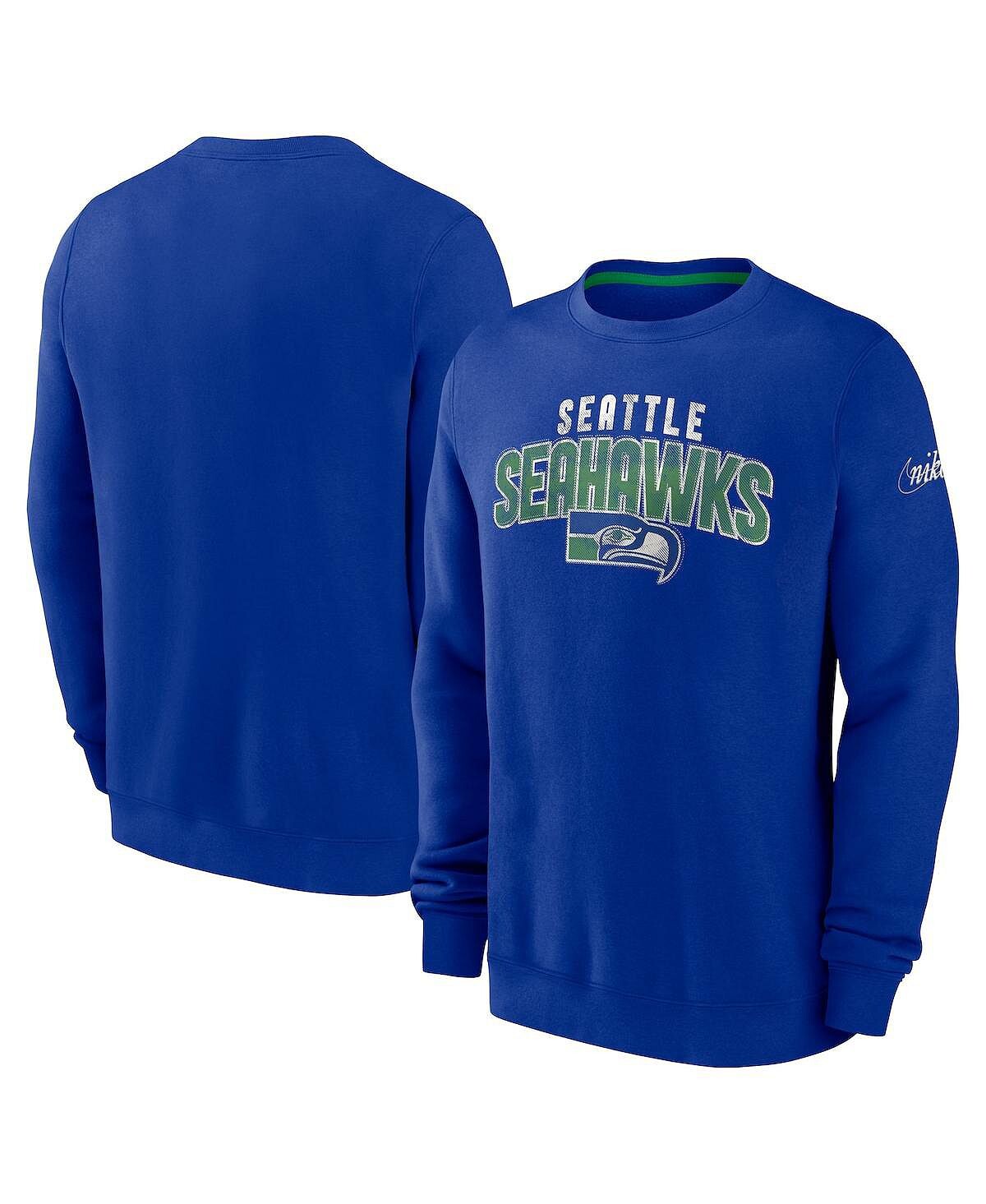 

Мужской пуловер свитшот Royal Seattle Seahawks Rewind Club Nike