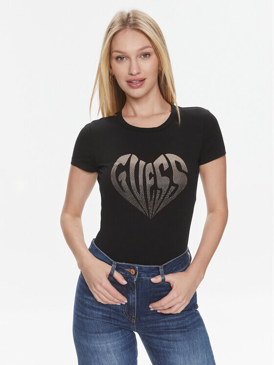 

Футболка узкого кроя Guess, черный