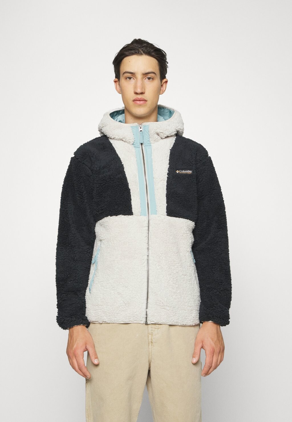 

Куртка флисовая Columbia Backbowl Hoodie, черный/темный серый