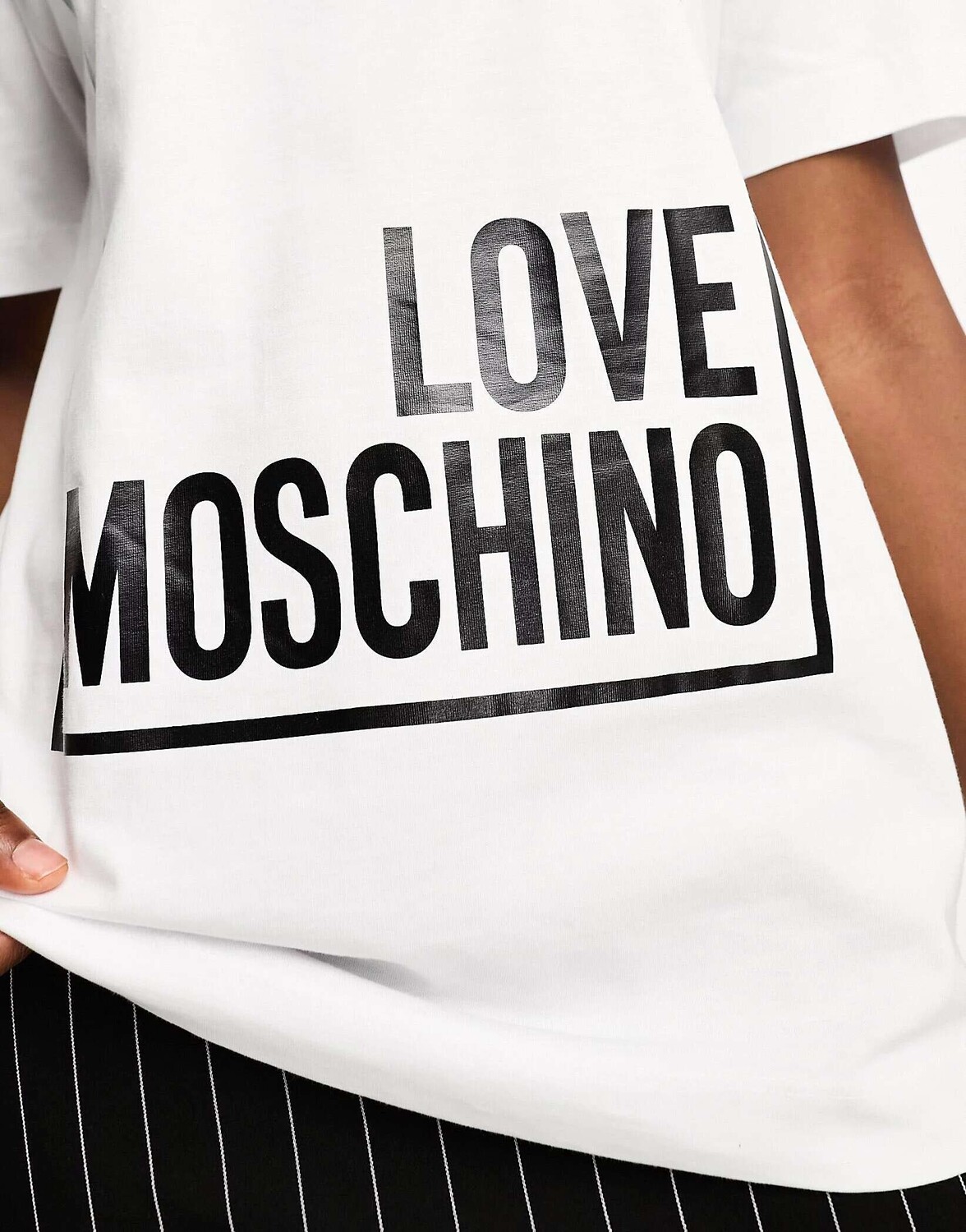 

Белая футболка с логотипом Love Moschino, Белый