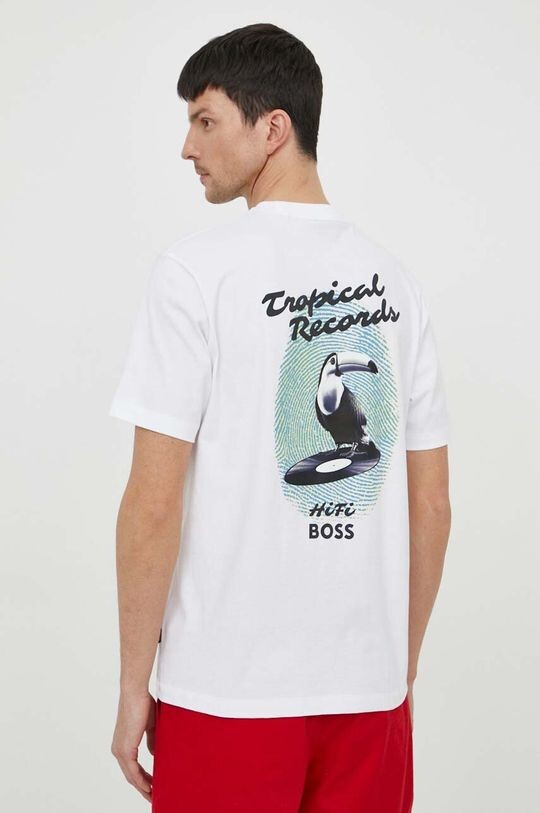 

Хлопковая футболка Boss Orange, белый
