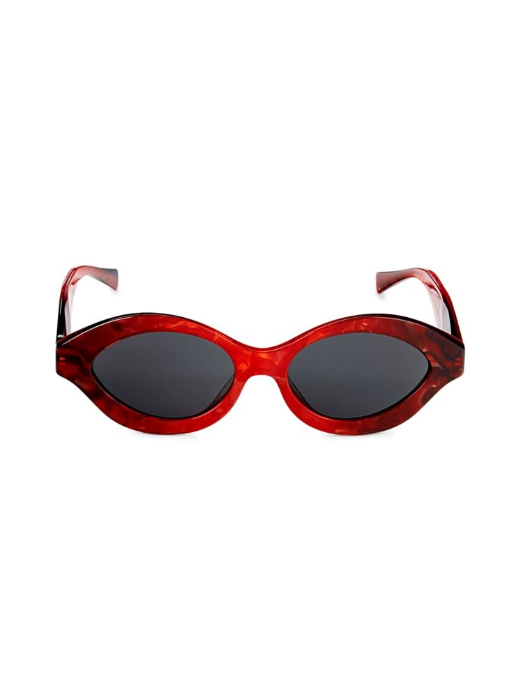 

Овальные солнцезащитные очки 55MM Alain Mikli, цвет Black Red
