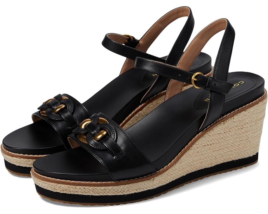 

Туфли Cole Haan Cloudfeel Espadrille Link Wedge 75 mm, черный