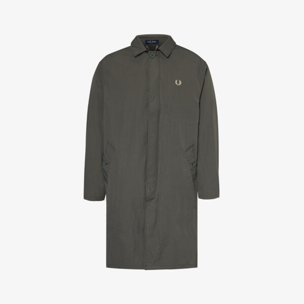 

Куртка свободного кроя из переработанного полиамида с фирменной вышивкой Fred Perry, зеленый