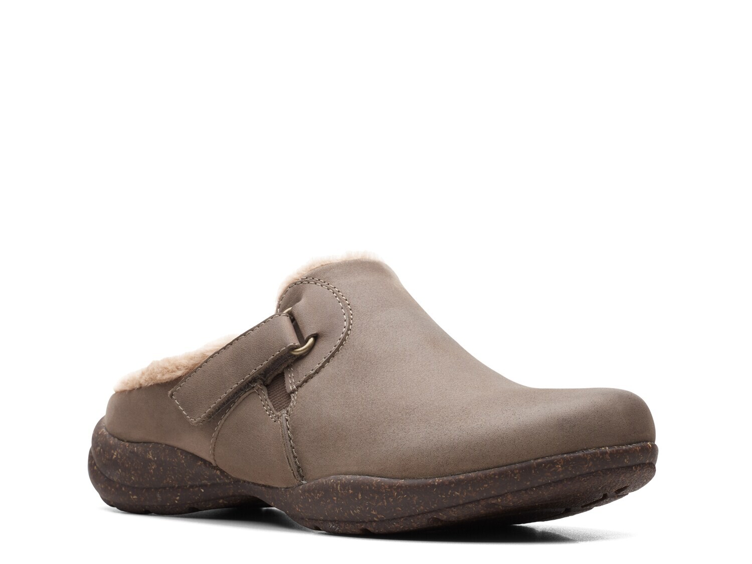 Сабо Roseville Clarks, темно-серо-коричневый сабо clarks roseville echo цвет mahogany suede