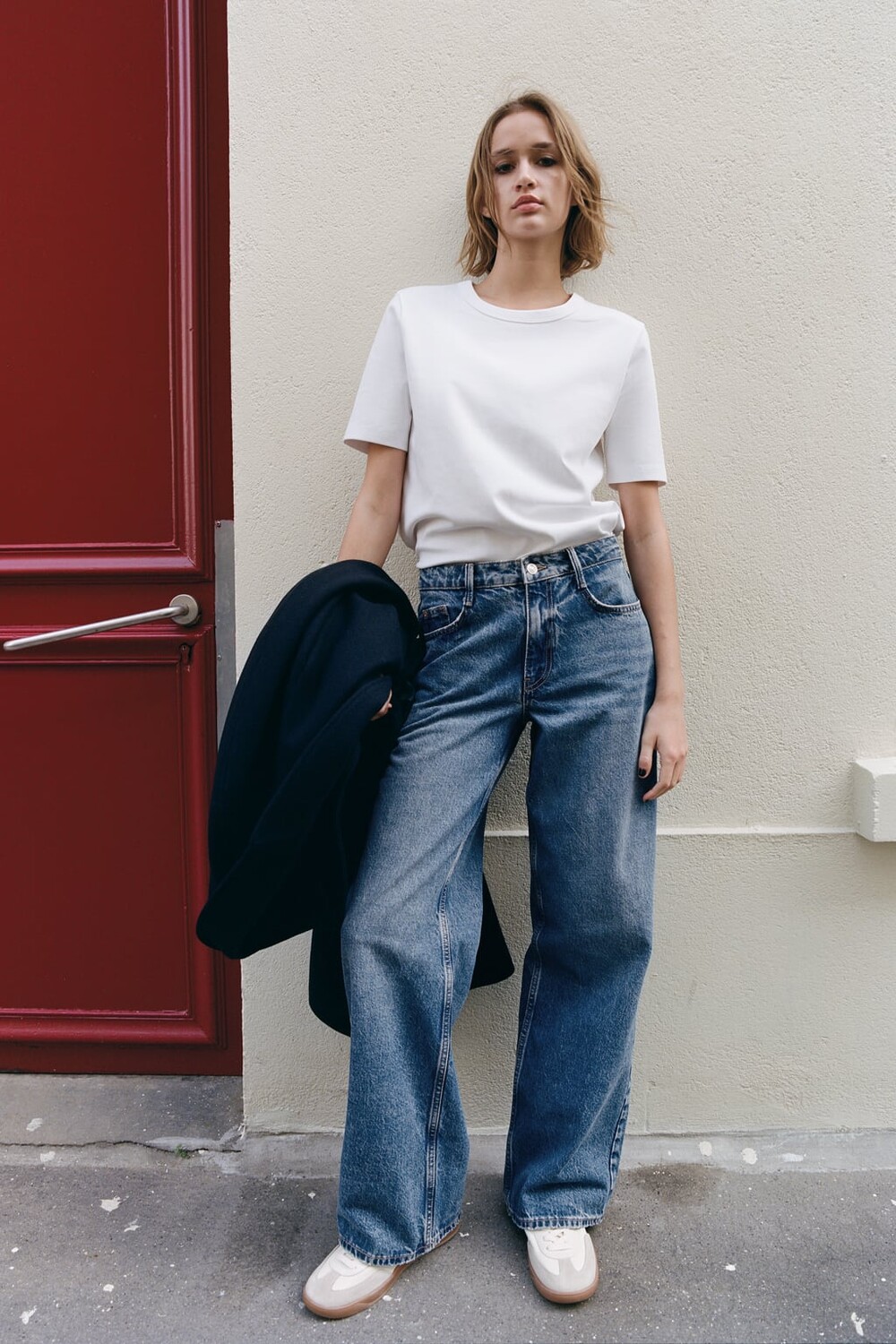 

Футболка из интерлока ZARA, белый