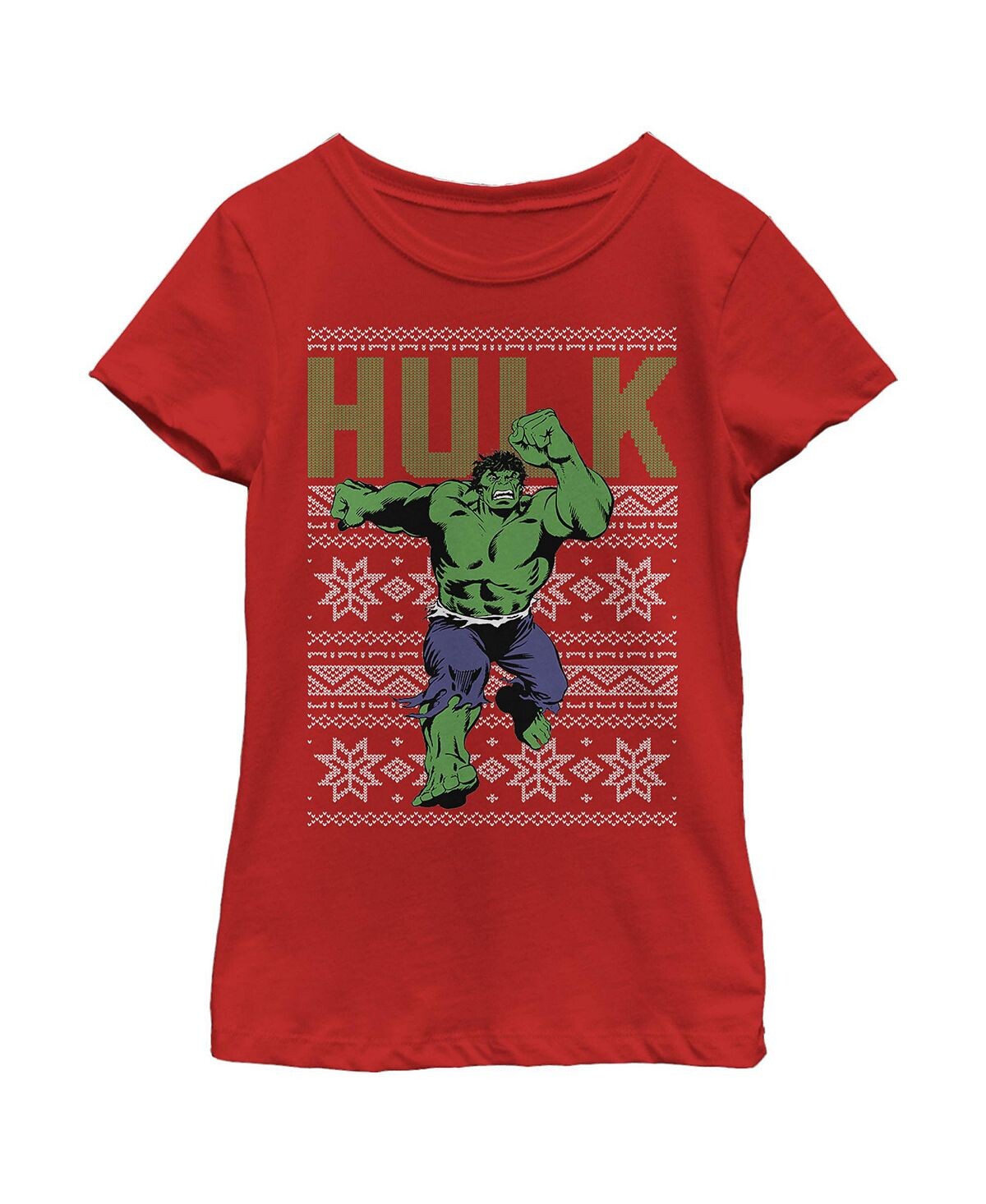 

Детская футболка Ugly Christmas Hulk для девочек Marvel
