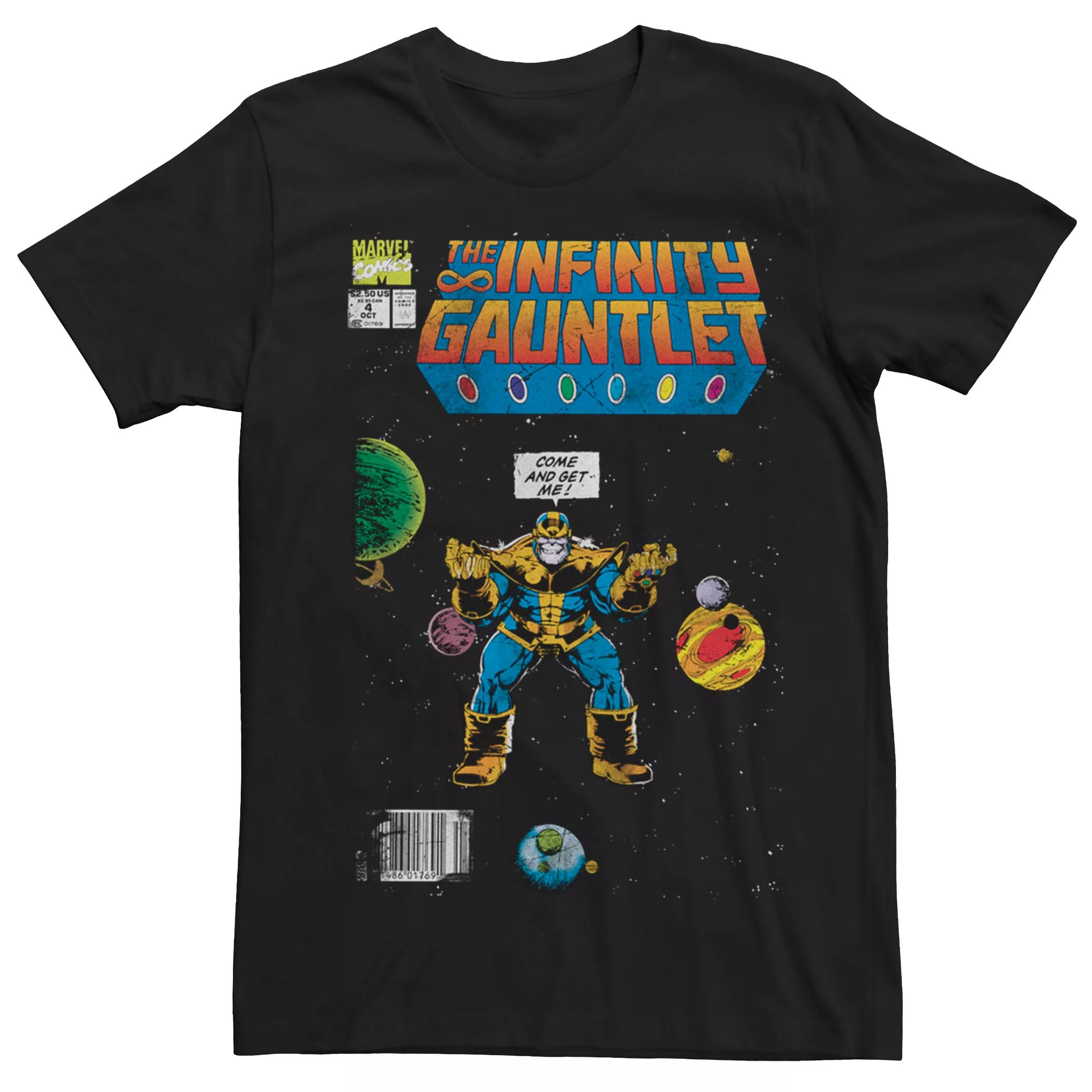 Мужская футболка с рисунком комиксов Marvel Thanos Infinity Gauntlet