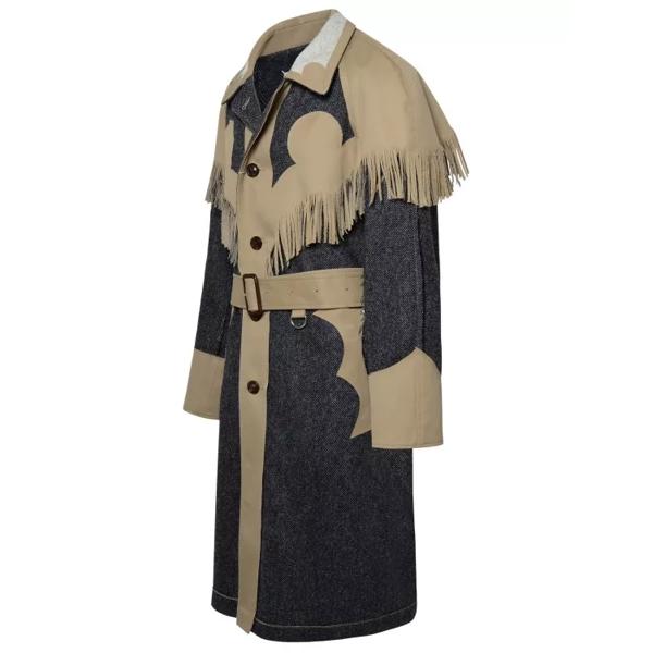 

Пальто two-tone cotton blend coat Maison Margiela, мультиколор