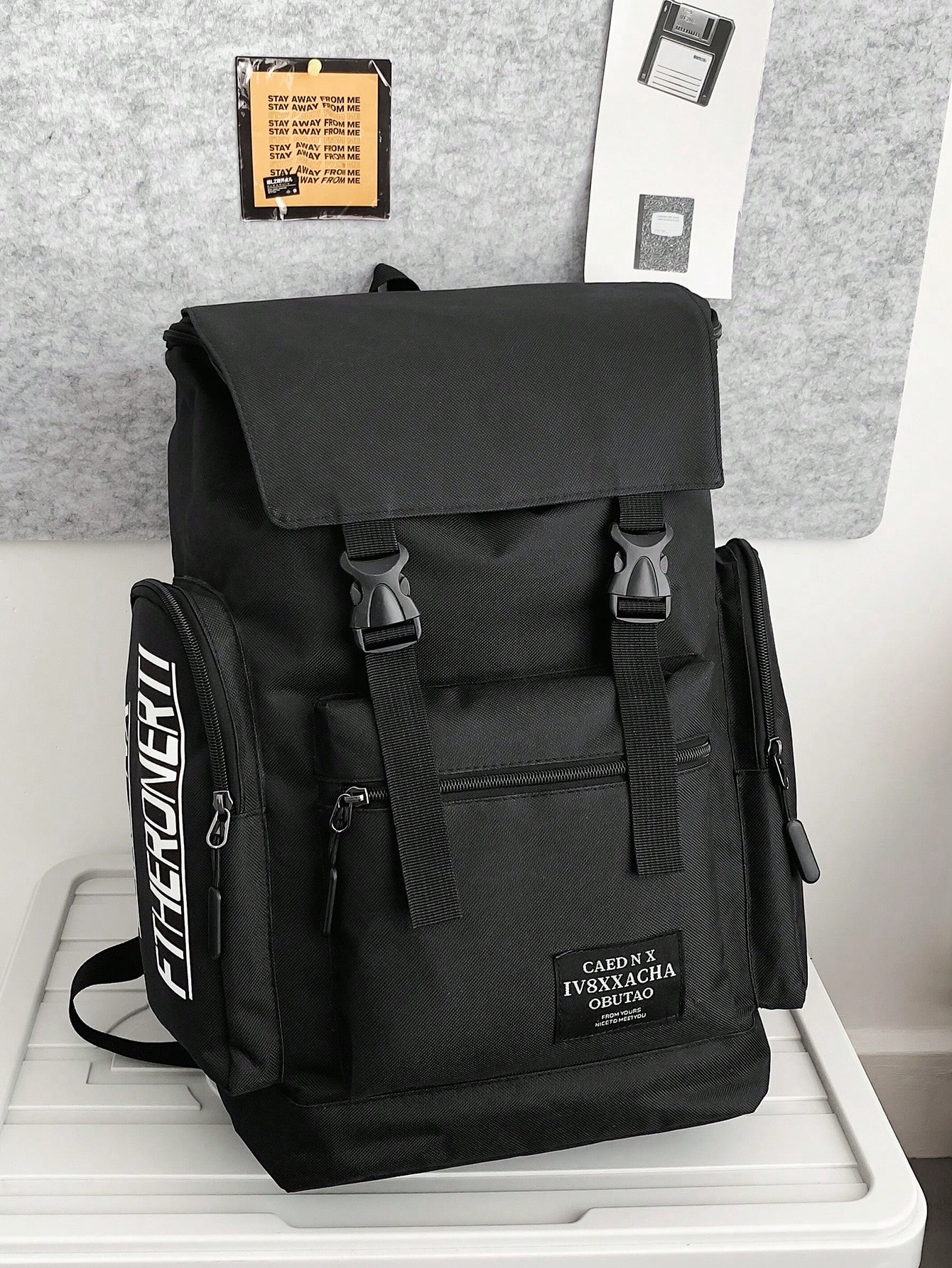 Легкий повседневный рюкзак большой вместимости 17, черный