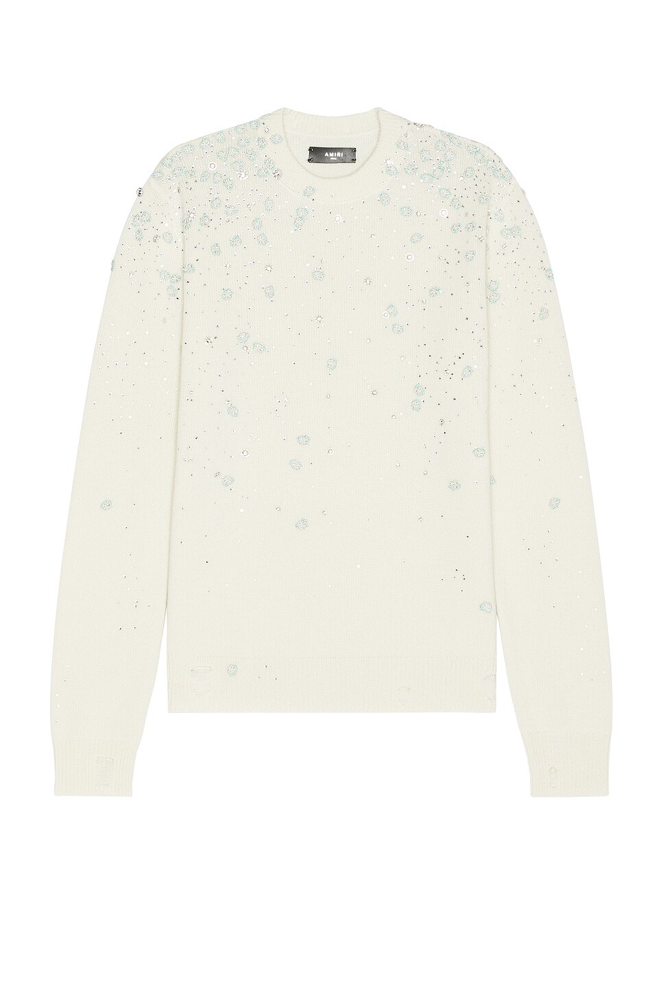 

Свитер мужской Floral Crewneck Amiri, цвет Alabaster Mineral Green