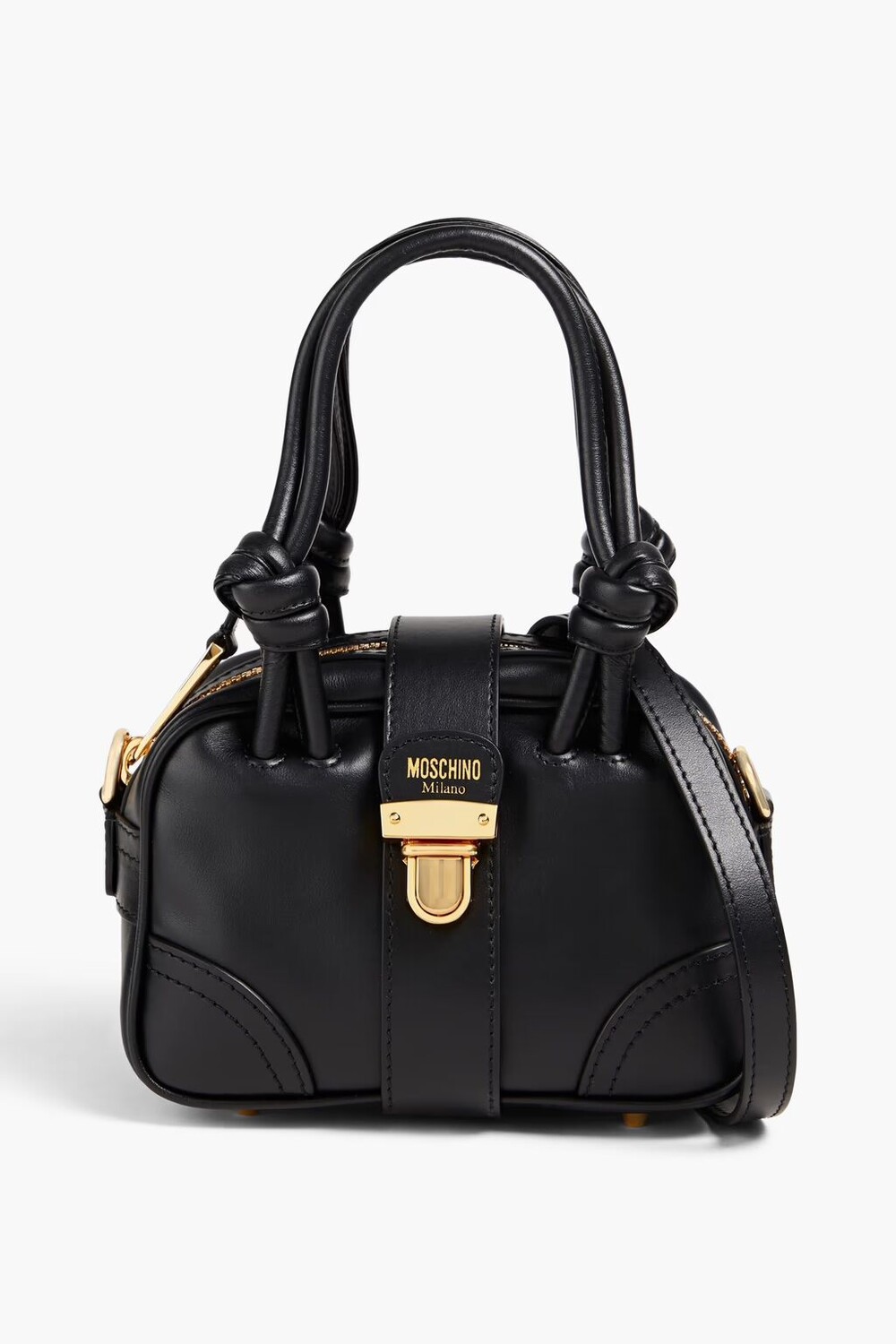 

Кожаная сумка-тоут Moschino, черный