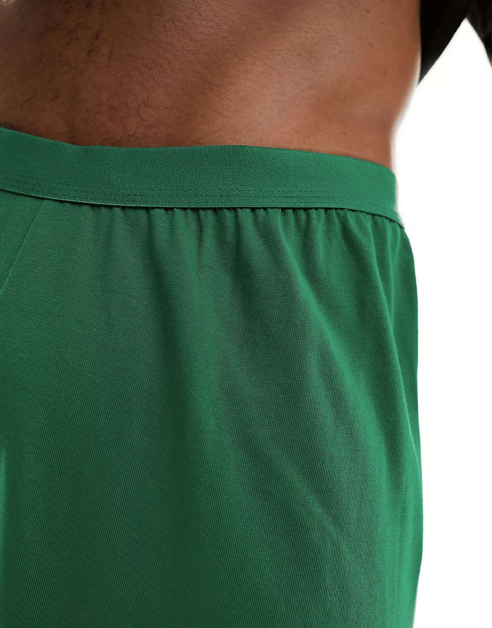 цена Черно-зеленый пижамный комплект с вафельной футболкой ASOS