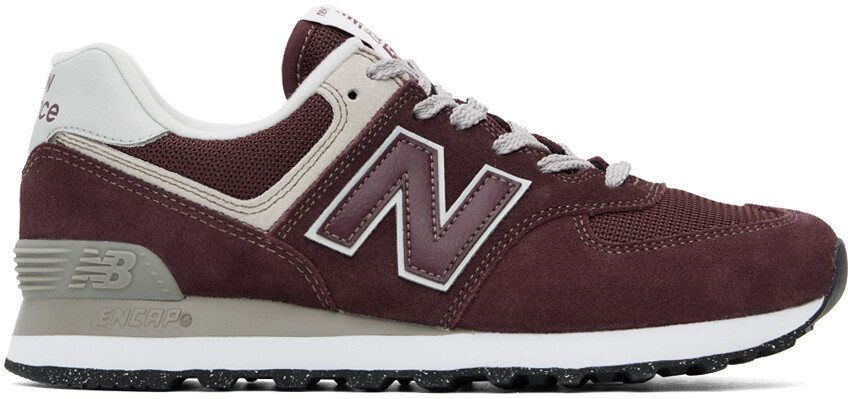 

Бордовые кроссовки 574 Core New Balance, цвет Burgundy/White