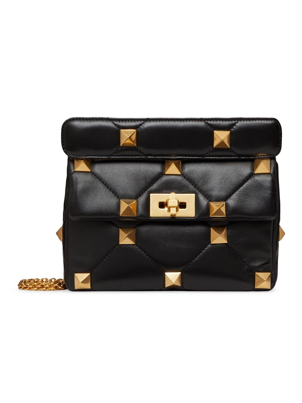 

Сумка через плечо Medium Roman Stud из кожи наппа с цепочкой Valentino Garavani, черный