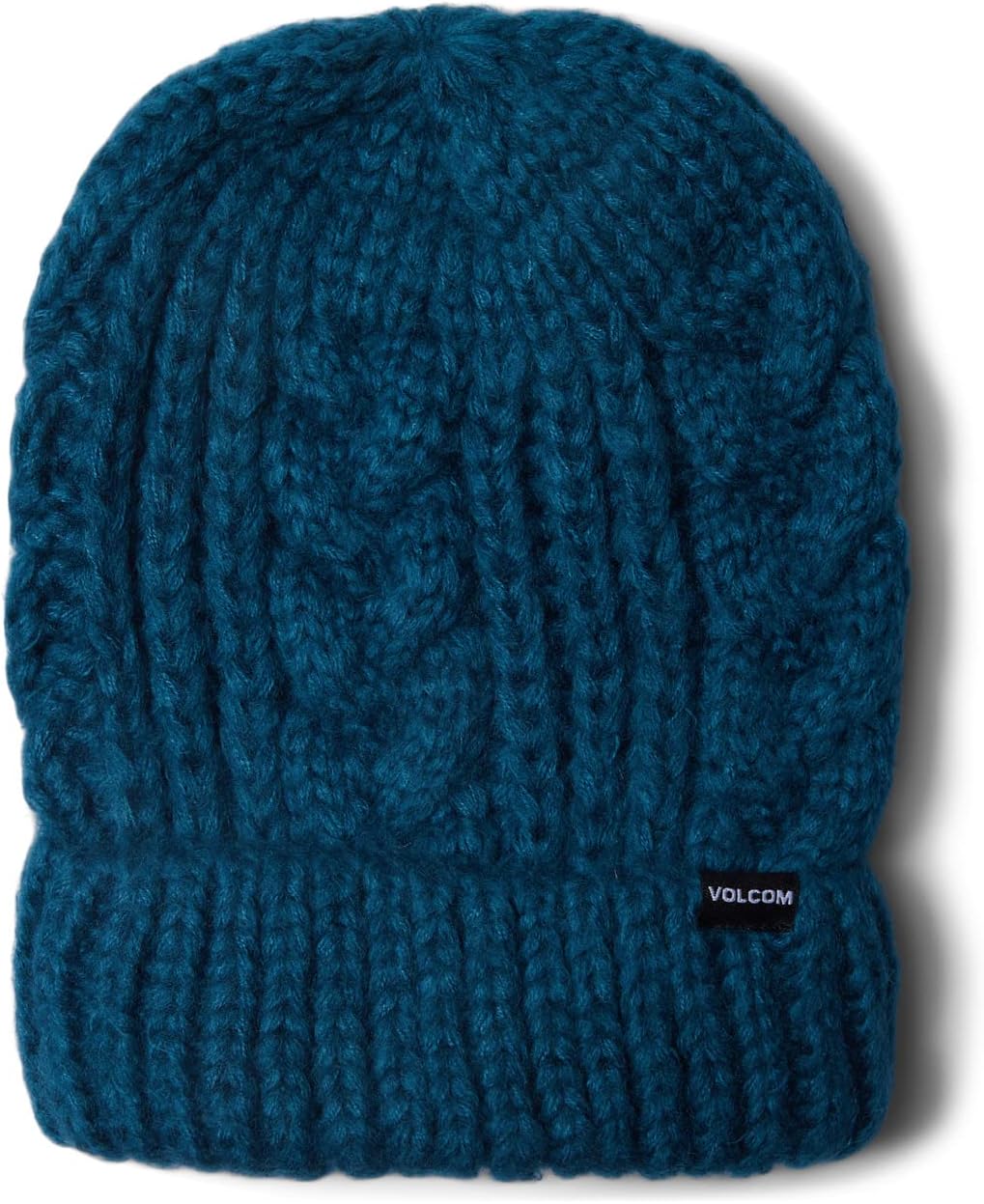 

Шапка ручной вязки с косами Volcom Snow, цвет Slate Blue