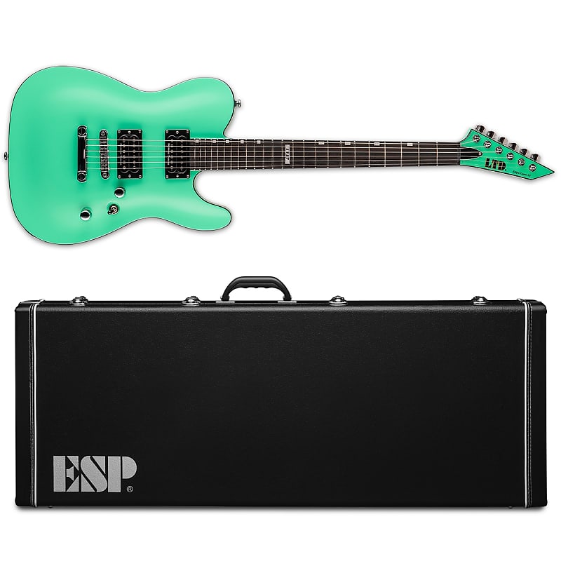 электрогитара esp ltd laa1blks aa 1 alan ashby electric guitar black satin w hardshell case Электрогитара ESP LTD Eclipse '87 NT Turquoise Electric Guitar + ESP Hardshell Case