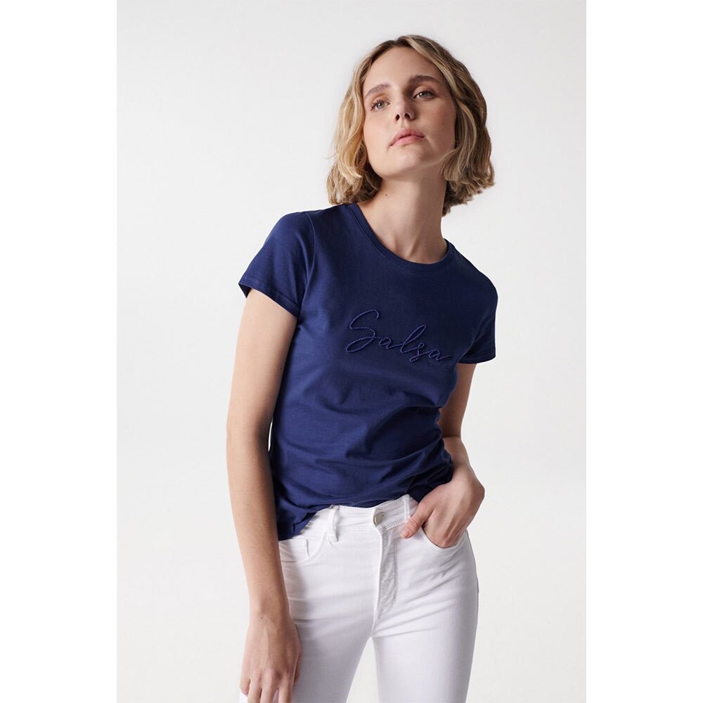 

Футболка с коротким рукавом Salsa Jeans Logo Embroidery, синий