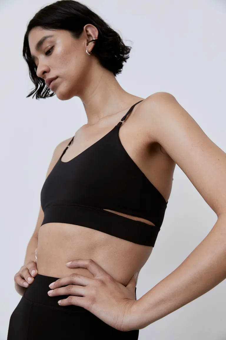 

Легкая поддержка спортивного бра softmove H&M, черный