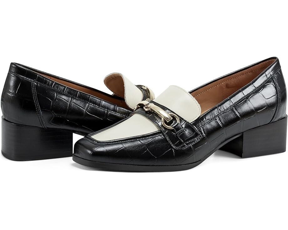 

Лоферы Easy Spirit Darby, цвет Black Croco/Ivory Leather