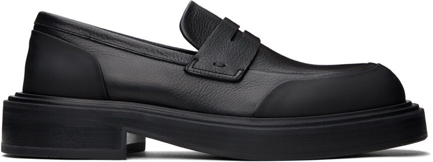 

Черные лоферы с резиновыми деталями Ferragamo