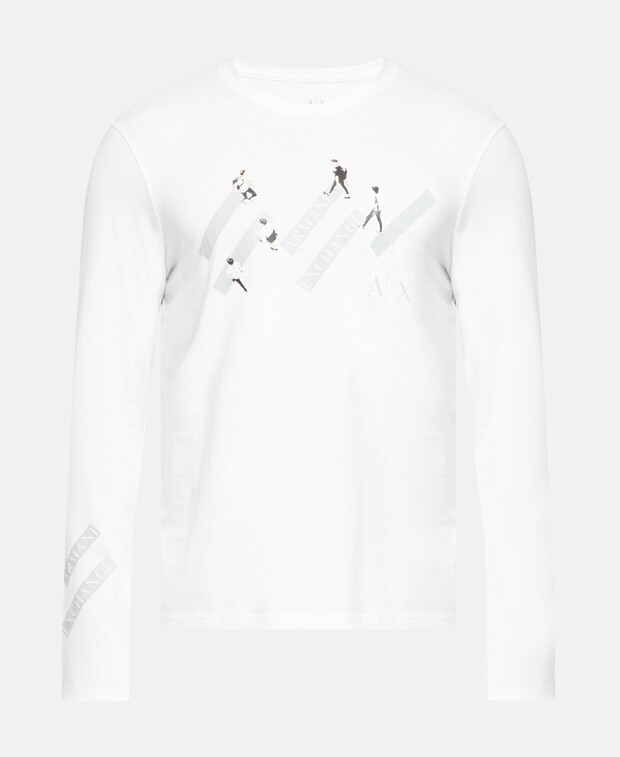 

Топ с длинными рукавами Armani Exchange, белый
