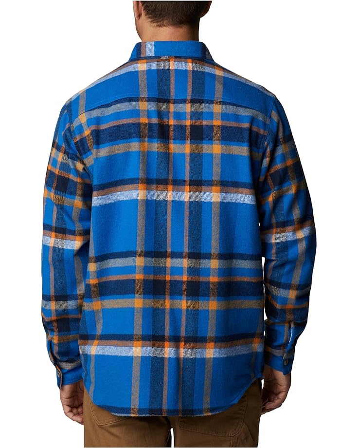 цена Рубашка Columbia Pitchstone Heavyweight Flannel Shirt, цвет Bright Indigo Macro Multi