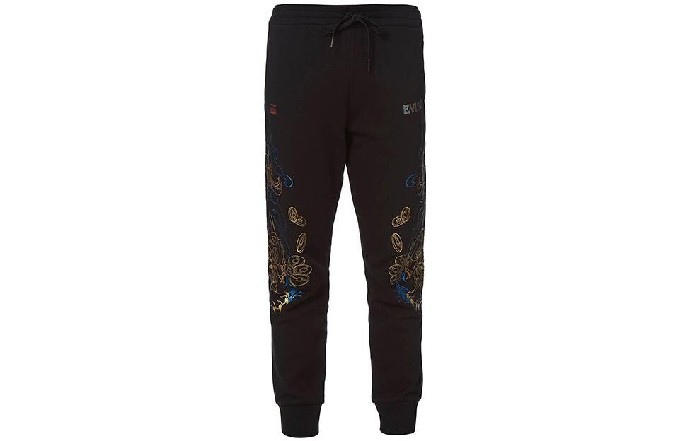 

Повседневные брюки мужские черные Evisu, черный