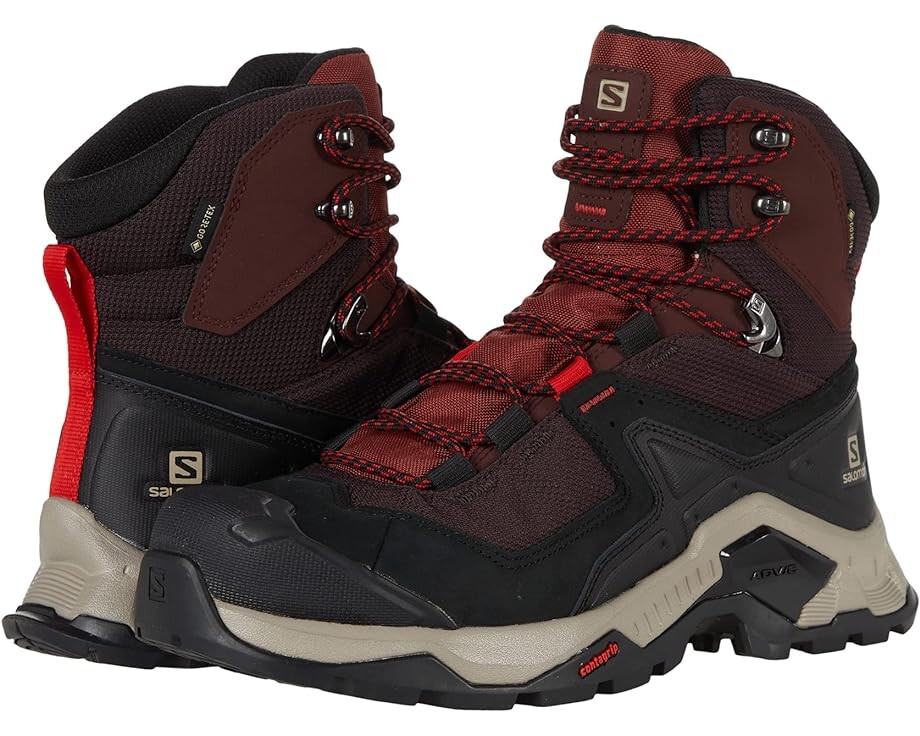 Походные ботинки Salomon Quest Element GTX, цвет Chocolate Plum/Madder Brown/Goji Berry