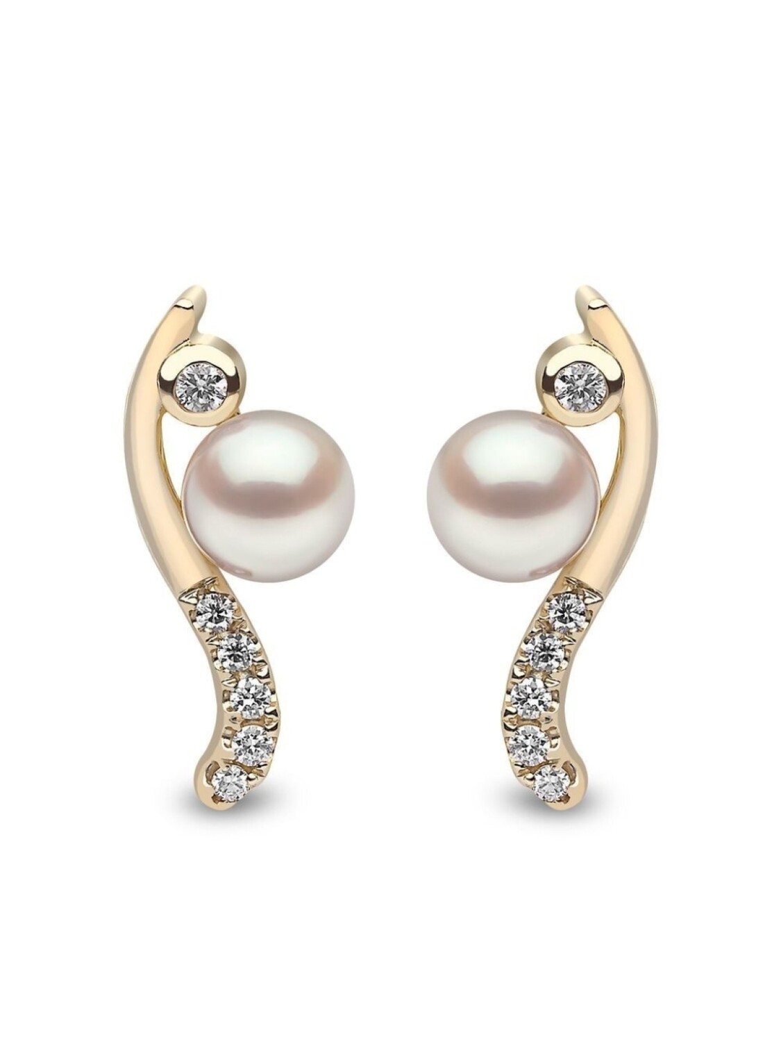

Серьги Trend из желтого золота с жемчугом и бриллиантами Yoko London, золотой
