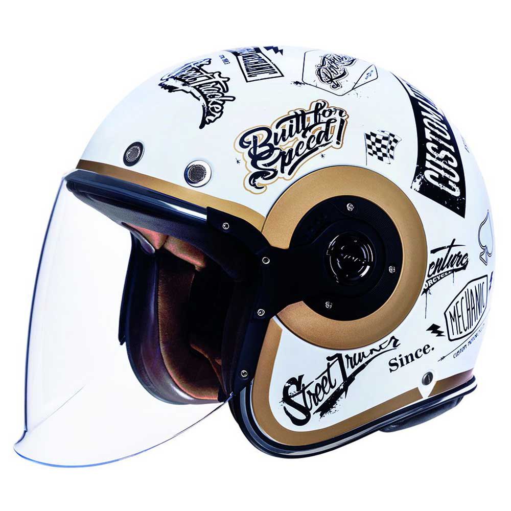 Открытый шлем SMK Retro Tracker, белый