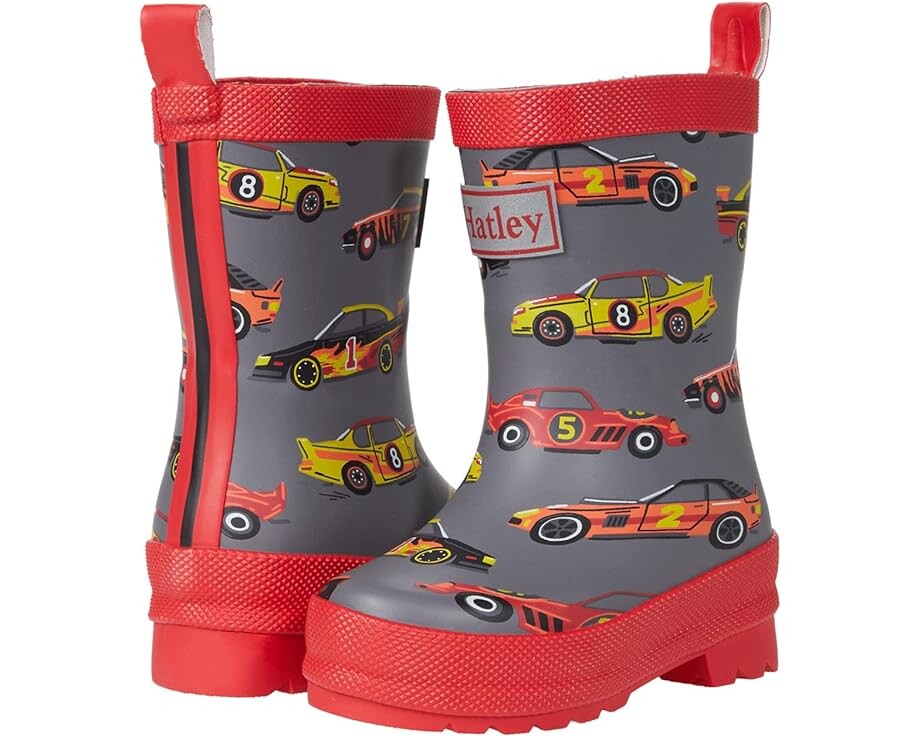 

Ботинки Hatley Classic Race Cars Matte Rain Boots, серый