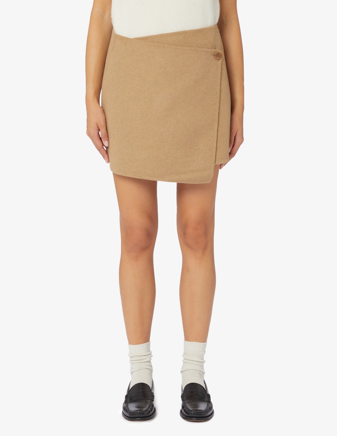 

Мини-юбка из двойной ткани Proenza Schouler White Label, бежевый
