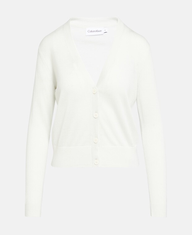 

Шерстяной кардиган Calvin Klein, белый