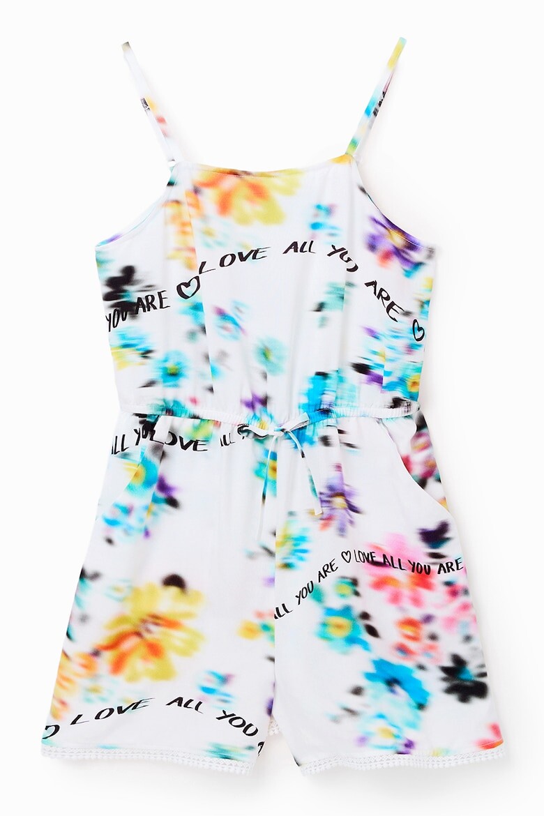 

Короткий комбинезон с узором Desigual, белый
