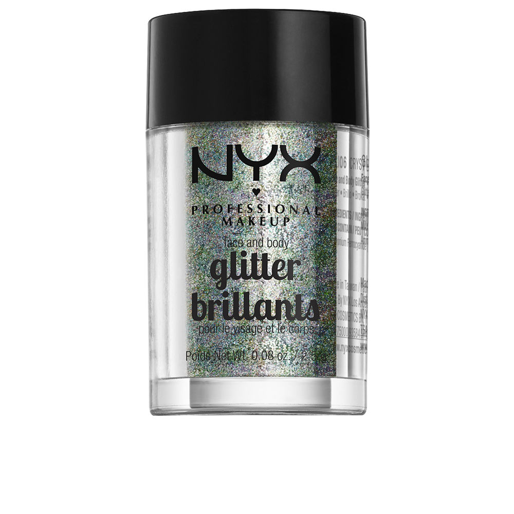 Тени для век Glitter brillants face and body Nyx professional make up, 2,5 г, crystal