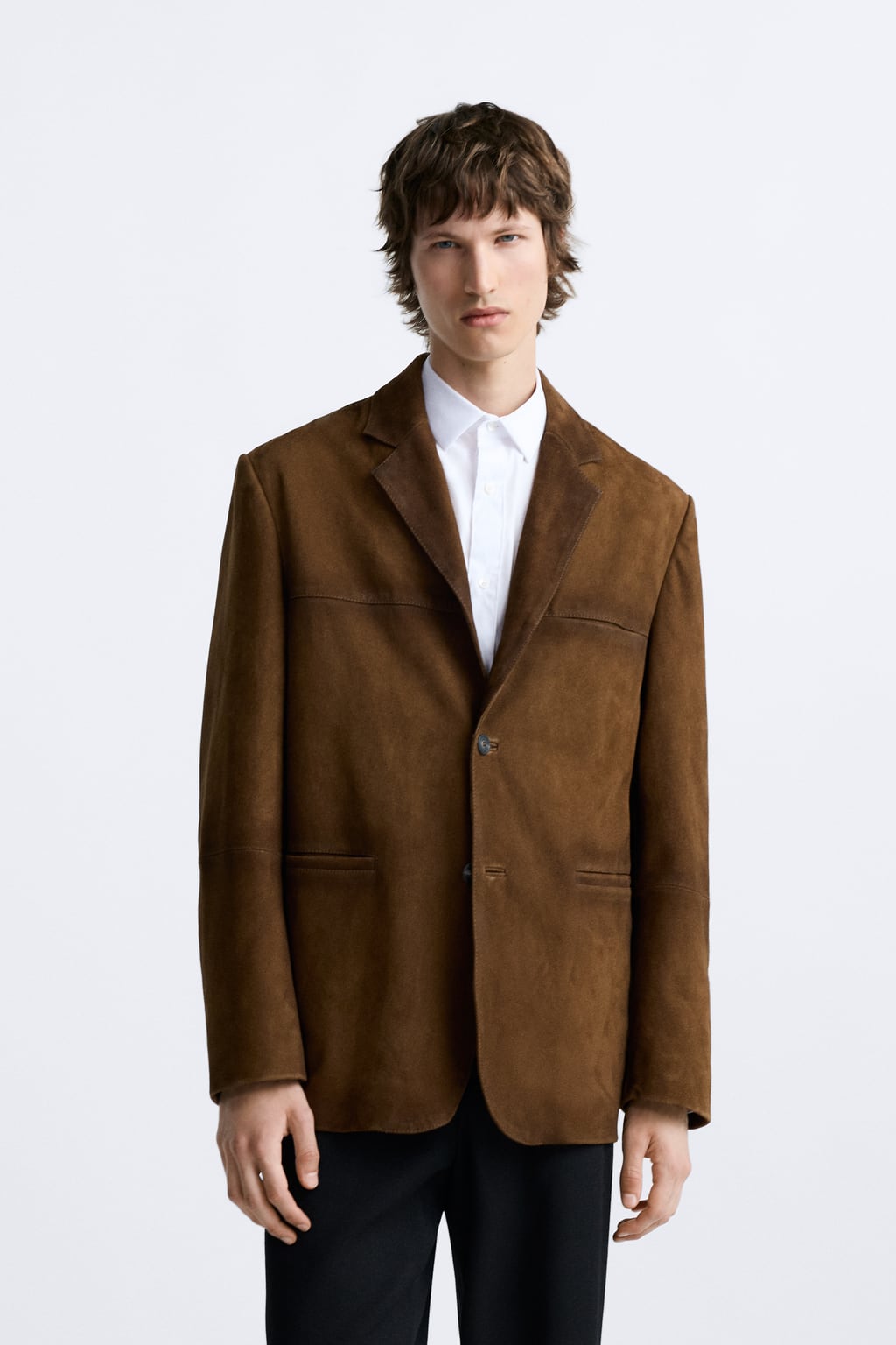 

Замшевый кожаный пиджак ZARA
