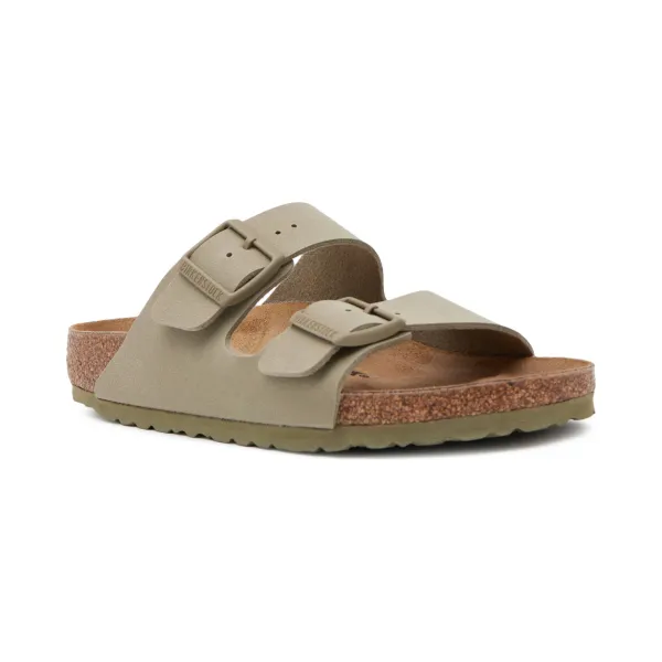 

Кожаные тапочки «Аризона» Birkenstock, хаки