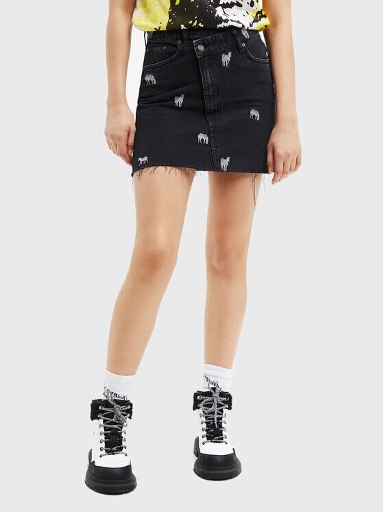 

Джинсовая юбка узкого кроя Desigual, черный