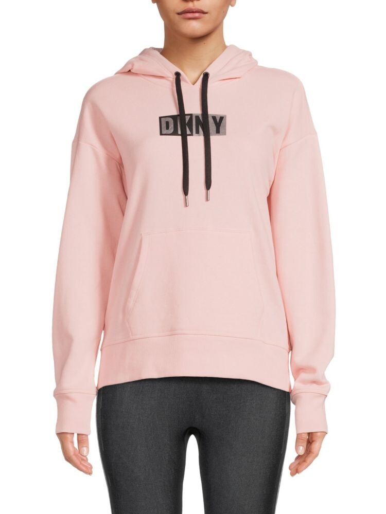 

Толстовка с заниженными плечами и логотипом DKNY, цвет Rose Water