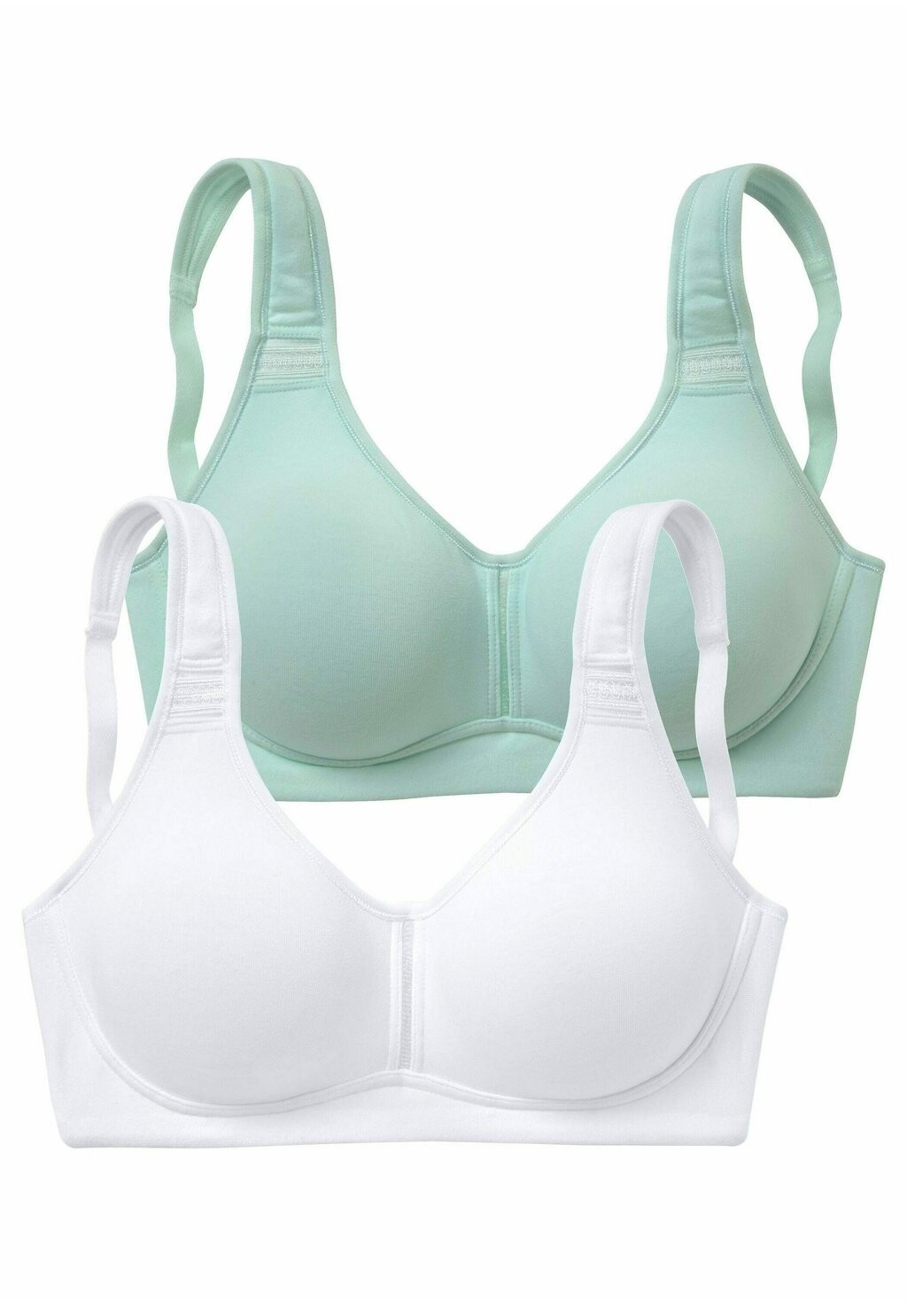 

Бюстгальтер-футболка 2 PACK LASCANA, цвет mint/weiß