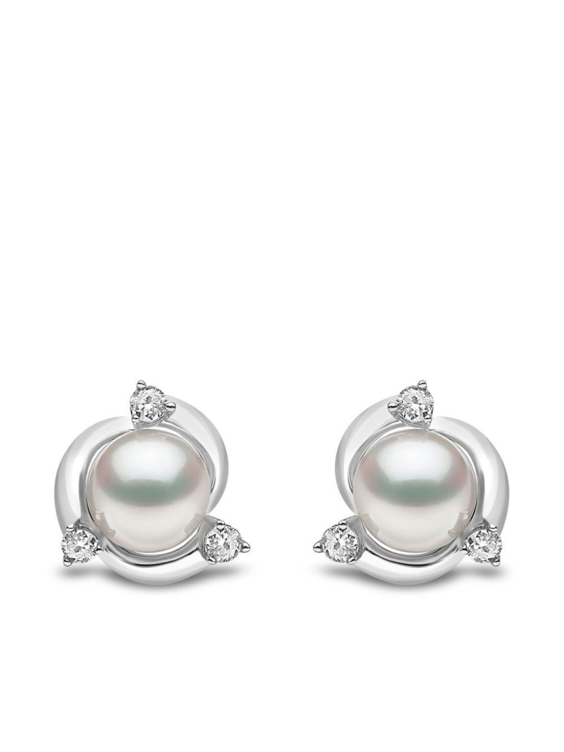 

Серьги Trend из белого золота с бриллиантами и жемчугом Yoko London, серебряный