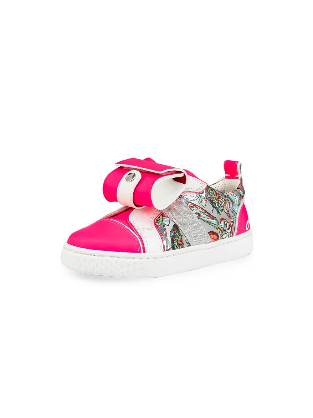 

Кроссовки Little Girl's & Girl's Funnytolastico Sip-On Christian Louboutin, розовый