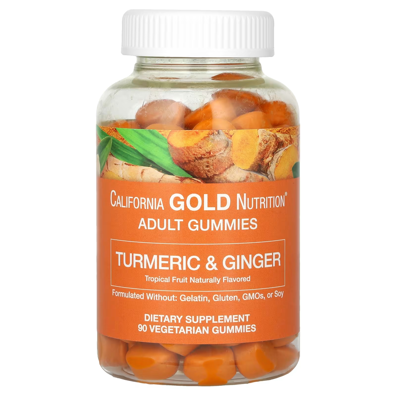 California Gold Nutrition жевательные конфеты с куркумой и имбирем, натуральный вкус тропических фруктов, 90 вегетарианских жевательных конфет капли havasu nutrition с куркумой 30 мл