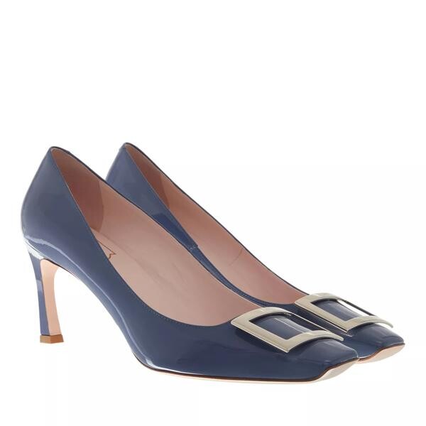 

Туфли trompette metal buckle pumps in leather Roger Vivier, фиолетовый