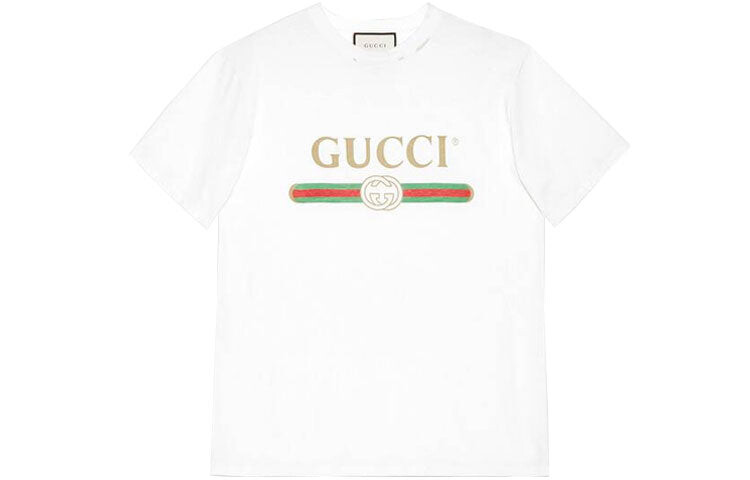 

Футболка GUCCI с принтом на поясе, белый